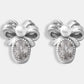 Titanium Steel Bow Stud Earrings