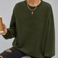 Stereoscopic Letter Round Neck Long Sleeve Sweatshirt