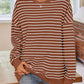 Lovelet Striped Round Neck Long Sleeve Sweatshirt