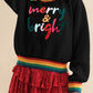 MERRY & BRIGHT Ribbed Round Neck Sweater