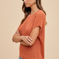 Annie Wear Round Neck Short Sleeve Sweater