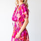 First Love Floral Short Sleeve Smocked Mini Dress
