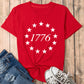 Graphic Round Neck Short Sleeve T-Shirt