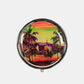Nicole Lee USA Print Metallic Circular Large Pill Case