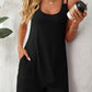 Mandy Scoop Neck Spaghetti Strap Romper with Pockets