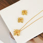 Halo Crown Jewelry Starburst Gold-Plated Earrings and Necklace Set