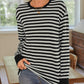 Striped Round Neck Long Sleeve T-Shirt