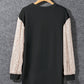Sequin Round Neck Long Sleeve Dress