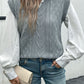 Perfee Openwork V-Neck Sweater Vest