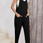 Pocketed Scoop Neck Spaghetti Strap Overalls
