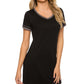 Contrast Trim Short Sleeve Lounge Dress