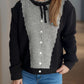 Contrast Button Down Long Sleeve Cardigan