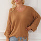 Fringe V-Neck Long Sleeve Sweater