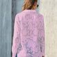 Full Size Collared Neck Long Sleeve Shirt Plus Size