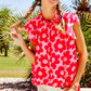 BiBi Floral Contrast Ruffled Top - Brand BiBi