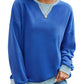 Contrast Round Neck Long Sleeve Sweatshirt