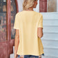 Eyelet Open Front Short Sleeve Cover Up