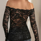 Off-Shoulder Long Sleeve Lace Top