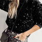 Sequin Round Neck Long Sleeve Blouse