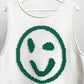 Smiley Round Neck Sweater Vest