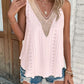 Full Size Eyelet V-Neck Wide Strap Tank