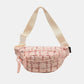 Contrast Plaid Polyester Crossbody Bag