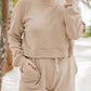 Ribbed Round Neck Long Sleeve Top and Shorts Set