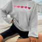 Devine Heart Dropped Shoulder Long Sleeve Sweatshirt