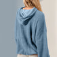 Double Take Half Zip Long Sleeve Hoodie with Kangaroo Pocket