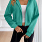 Ivy Lane Zip Up Dropped Shoulder Hooded Jacket