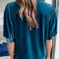 Tie Neck Half Sleeve Blouse