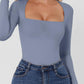 Square Neck Long Sleeve Bodysuit