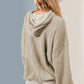 Double Take Half Zip Long Sleeve Hoodie with Kangaroo Pocket