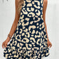 Tied Leopard Round Neck Tank Dress