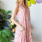 Heimish Full Size Floral V-Neck Tank Dress with Pockets