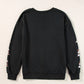 Letter Graphic Bow Long Sleeve Sweatshirt