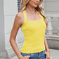 Solid Color Halter Neck Knit Cami