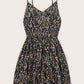 Printed V-Neck Spaghetti Strap Romper