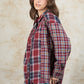 Plaid Collared Neck Button Up Long Sleeve Shirt