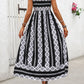 Printed Square Neck Wide Strap Cami Dress