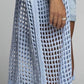 Openwork Open Front Three-Quarter Sleeve Cover Up