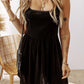 Wide Strap Mini Dress with Pockets