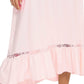 Lace Detail Short Sleeve Lounge Dress