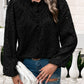 Devine Frill Round Neck Long Sleeve Shirt
