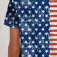 Printed V-Neck Short Sleeve T-Shirt