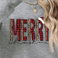MERRY CHRISTMAS Round Neck Long Sleeve Sweatshirt