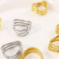 Titanium Steel Three-Layered Ring