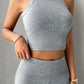 Devine Ribbed Round Neck Tank and Pants Set