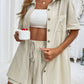 Button Up Half Sleeve Top and Shorts Set