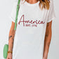 Full Size Letter Graphic Round Neck Short Sleeve T-Shirt